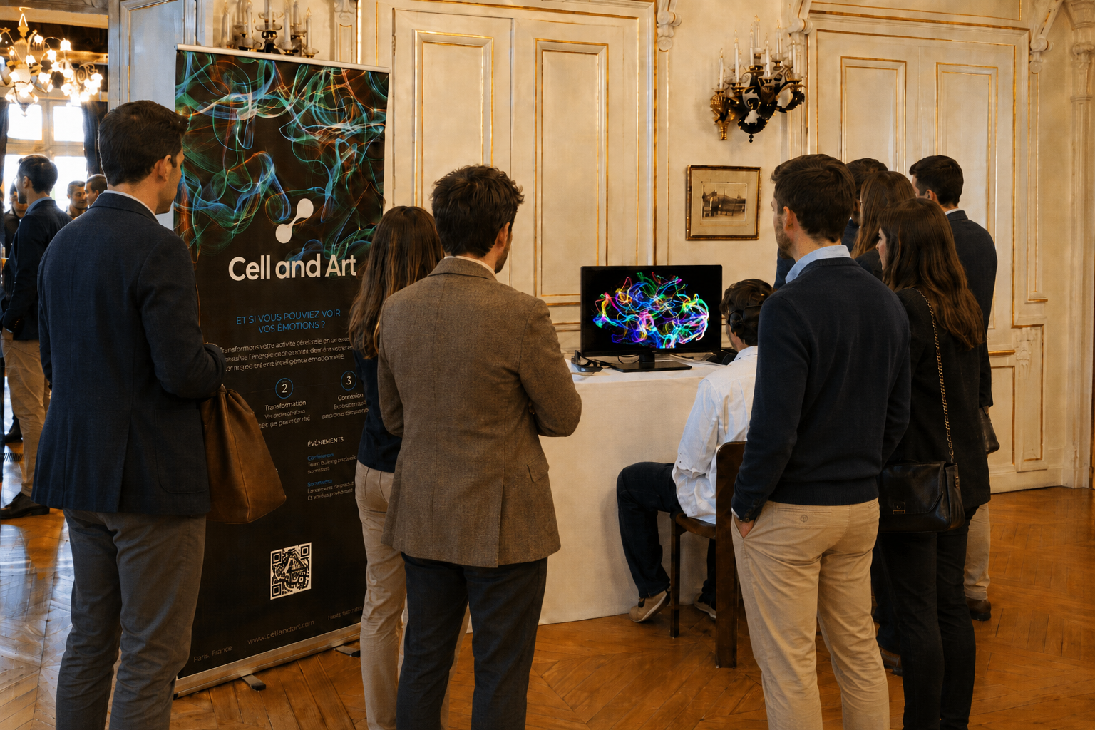 Stand NeuroAura lors d'un événement parisien